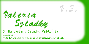valeria szladky business card